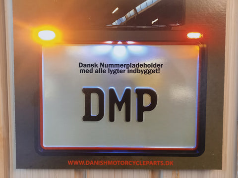 DMP Clean ASS nummerplade holder 3-1 LED